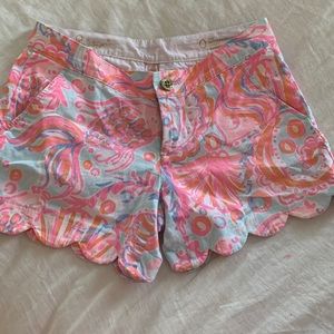 Lilly Pulitzer Size 0 Too Much Bubbly buttercup shorts